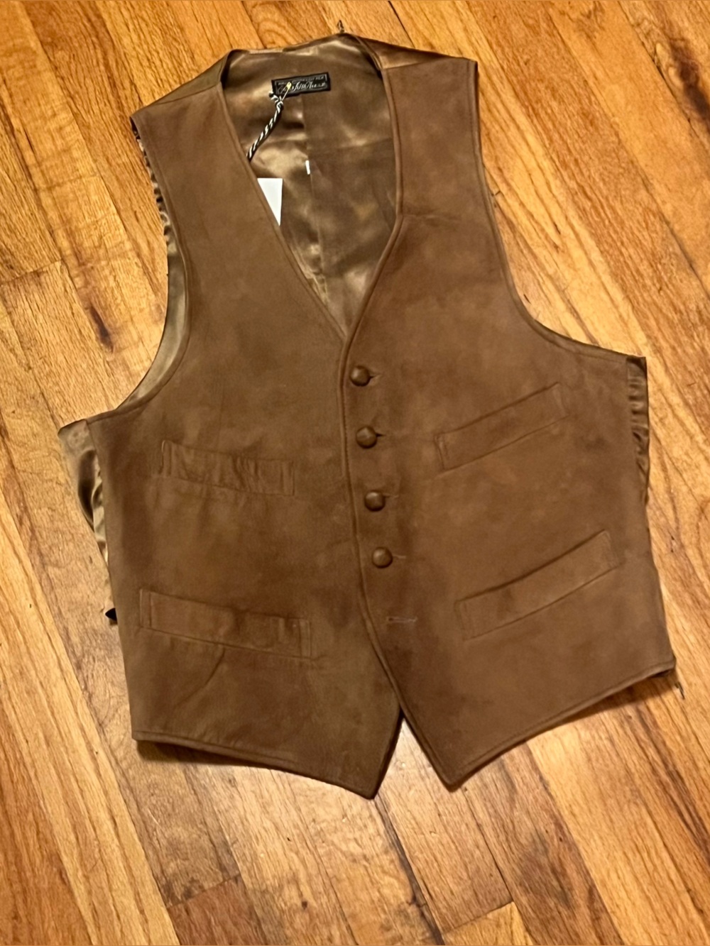 Vintage Saks Fifth Avenue Brown Suede Men's Vest